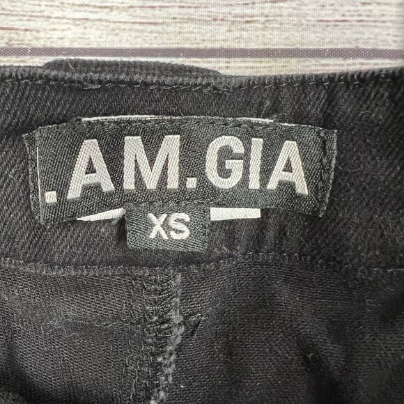 I Am GIA Ursa Black Cargo Utility Pants Size XS Y2K - Picture 7 of 12